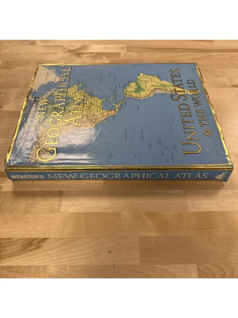Vintage 1990 Webster’s New Geographical Atlas United States & World Hardcove